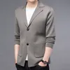 Designers Cardigan Hommes Tricots Blazers Manteaux Mode Slim Fit Tricoté Veste Pour Hommes Style Coréen Turn Down Collier Causal Mens Clothin