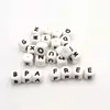 100 pcs Carta de Silicone Beads para DIY Teether Cadeia Clipes Bebê Bebê Alfabeto Kid Colar 211106