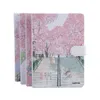Tazelik Sketchbook Güzel Kiraz Çiçeği Sakura Manyetik Toka Günlüğü Dizüstü 210611