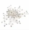 Headpieces Wedding Bridal Bruidsmeisje zilver handgemaakte strass Pearl Hair Combs Hoofdband luxe haaraccessoires kopstuk