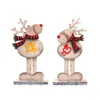 Decorazioni natalizie Assemblaggio in legno Natale Alci Renne Home Desktop Ornamenti w-01165