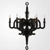 Ecolight Modern Wood Chandeliers 5 or 6 Lights E14 White or Black Painting Living Chandelier Light Lamp Lighting336L