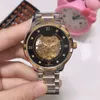 Lässige Herrenuhren Top-Marke Skelett-Armbanduhr mit mechanischem Automatikwerk, Golddiamant, 40-mm-Zifferblatt, komplett aus Edelstahl gefertigte Herrenuhr, Montre de Luxe