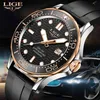Mens Watches Silicone Strap Waterproof Watch For Men LIGE Top Brand Luxury Sports Men Quartz Wristwatch Relogio Masculino 210804