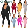 Mulheres Jumpsuits Designer Slim Novo Personalizado Um Piece Calças Sexy Cor Correspondência Onesies Senhoras Macacões 7 Cores