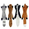 2024 No Stuffing Toys with Squeakers Durable Plush Squeaky Chew Crinkle Dog Toy for Medium Large Dogs Squirrel Raccoon Fox Skunk 24in