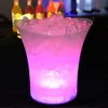 5L 4 kolor wodoodporny plastikowy LED wiaderko z lodem Bar klub nocny Light Up szampan whisky wiaderko na piwo bary Night Party