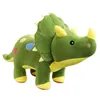 4080 cm Triceratops Dinosaur Plush Toys Cartoon Gebouwde dierenpop Zachte roze blauw groen dino voor kinderen kinderen Verjaardagsgeschenken H089857587