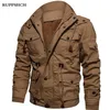 Autumn Winter Men Fleece Tough Guy Masculine Jacket Coats Men Casual Thickened Hooded Outdoor Military Jackets Men Top 211025