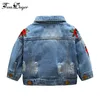 Spring and Autumn Baby Girls Denim Jackets Coats Flower Embroidery Fashion Children Outwear Coat Kids Girls Casual Jacket 211023