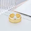 Dainty Retro Chunky Star Ring for Women Girls Adjustable Gold Color Wide Band Ring Female Friends Jewelry Couple Gift for Her G1125