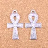 34pcs Antique Silver Plated Bronze Plated egyptian ankh life symbol Charms Pendant DIY Necklace Bracelet Bangle Findings 38*21mm