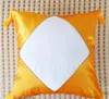 DHL50pcs Pillow Case Sublimation DIY Blank Silk and satin Color Patchwork Square Sofa Chair With Tassel Home Decor Size40*40cm