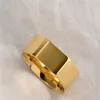 Titanium With 18 K Gold Wave Band Ring Women Stainess Steel Jewlery Designer T Show Club Party Rare Elegance Japan Korean