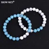 Kralen strengen paren afstandsliefhebbers sets zwarte witte armband mannen vrouwen charm mode Jewellry shiw mooie fawn22