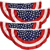 Fläktformade flaggor Patriotiska Bunting Banner Amerikanska flaggan Stjärnor och Stripes USA 4 juli R Memorial Day Ands Independence Days KKB7677