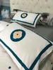 Conjuntos de cama Confortador Duvet Cove Flower Pringting Algodão Luxo 4 pcs Soft Bedclothes 2 pcs travesseiro Casos Branco