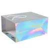 Logo personnalisé hologramme isolé kraftstorage shopping sac en papier lavable kraft