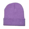 Solid Unisex Warm Knitted Cap Beanie Wool Blends Soft Autumn Winter Men Women SkullCap Hats Gorro Ski Caps 24 Colors Beanies Y21111