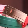Klockband 20mm Svart Röd Grön Blå Vit Gummi Klockarmband För Rollrem Oyster Yacht Master COSMOGRAP Sub Band Glide Lock Mariner