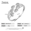 Zakol Luxe Zircone Cubique Gouttes Phoenix Queue Bracelet Bijoux De Mariée Pour Femmes Mariage Dîner Fête D'anniversaire Cadeau FSbp2128 Q0720