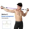 3 in 1 Gomma da fitness multifunzionale 4 Fasce di resistenza del tubo Sit-up Pull Rope Espansore Fasce elastiche Yoga Pilates Allenamento Palestra C0224