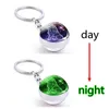 12 Constellation Porte-clés lumineux Boule de verre Pendentif Zodiac Porte-clés Glow In The Dark Porte-clés Porte-clés Hommes Femmes Cadeau d'anniversaire GGA4178