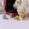 Panthere series earring AU750 Top quality stud luxury brand 18 K gilded studs for woman brand design new selling diamond premium gifts 5A earrings