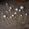 18 piezas/lote Cabello de perla de boda Pins de oro Silver Bridal Accesorios para el cabello para Novias Damas de honor Mujeres Joyas Pe Hairsticks Al9979