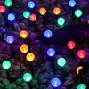 Lampes à gazon solaires Crystal Bubble Ball String Lights 10 15 20 30LEDs Lumière de paysage étanche pour le parc extérieur