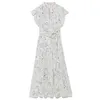Japanese Style Kawaii Dresses for Women Elegant Pleated Bandage Slim Waist Summer Sweet Fresh Simple Print Vestidos 210525