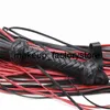 Massaggio Fetish BlackRed PU Leather Whip Flogger Maniglia Sculacciata Paddle Knout Flirt BDSM Gioco per adulti Giocattoli erotici per donne Coppie