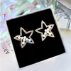 Pięć Spioste Star Kolczyki Imitacja Pearl Rhinestone Studia Ucha Stop Srebrny Pozłacane Kobiety Stud Moda Biżuteria