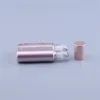 500pcs 10ml Pink Color Thick Glass Roll on Essential Oil Empty Perfume Bottle Roller Ball Bottle for Travel