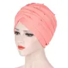 Turban extensible pour femmes, chapeau musulman, bandeau chaîne, casquette indienne nouée de chimio, couvre-chef pour adultes, chapeaux d'hiver