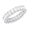 Huitan Luxe Micro Verharde Vierkante Zirconia Belofte Liefde Ringen voor Vrouwen Engagement Bruiloft Sieraden H Drop Ship Ring