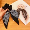 New Women Vintage Bohemian Print Ribbon Scrunchie Elegante Ponytail Hold Hair Tie Elastic Hair Band Fshion Accessori per capelli