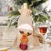 Mangas de garrafas de Natal Vinho Baltys Bag Bag Decor Decor Bottle Bottle embrulhando Papai Noel Decoration LLD9874