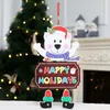 Ozdoby świąteczne Papier Deska Drzwi Okno Wiszące Wisiorek Witamy Merry-Bożego Narodzenia Boards Xmas Decortacia Santa Claus Snowman W-00787
