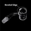 Smoking 4mm Clear Bottom Beveled Edge Spinning Banger With 22OD Dichro Terp Pearl & 2PCS 6mm Ruby Pearls For Glass Water Bongs