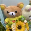 Mignon bouquet de fleurs ours en peluche animal en peluche jouet dessin animé boîte-cadeau créatif anniversaire remise des diplômes cadeaux de Noël H08246639901