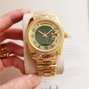 Fashion Mens Diamond Watch Guld Rostfritt Stål Klassiska Automatiska Mekaniska Män Klockor 37mm Montre de Marque