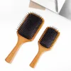 Aveda Paddelborste Brosse Club Massage Hairbrush Combs Prevent Trichomadesis Hair Sac Massager Wood TPE Airbag Nylon Teeth Borstes1423282