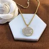 Big Round Diamond Pendant Necklaces With Box Letter Luxury Elegant Jewelry Outdoor Personality Seiko Unisex Necklace