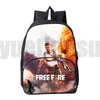 Backpack Game Fire Garena Roupa Angelical 3D meninos meninas 1216 polegadas bolsa escolar infantil bookbag masculino jogos de guerra de viagens 5262316