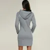 Moda Jesienne Dresses Kobiety Hoodie DPocket Z Długim Rękawem Mini Drcasaual DRWOMEN Odzież x0529