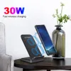 30W 20W 15W 10W QI Trådlöst laddare Stand för Huawei Mate30 Pro Samsung S9 S10 S20 S21 Snabb laddningshållare