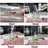 Ljushållare Glas Creative European-Made Romantic Transparent Cylindrisk Oljelampa Bröllopsdekoration Gift istället
