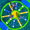 Jogos ao ar livre 6x5.4x0.3m gigante piscina inflável de parques redondos de moinho de vento volante