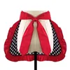 Aprons Half Apron Cotton Length Little Dot Decor For Gilrs Ladies (Red)